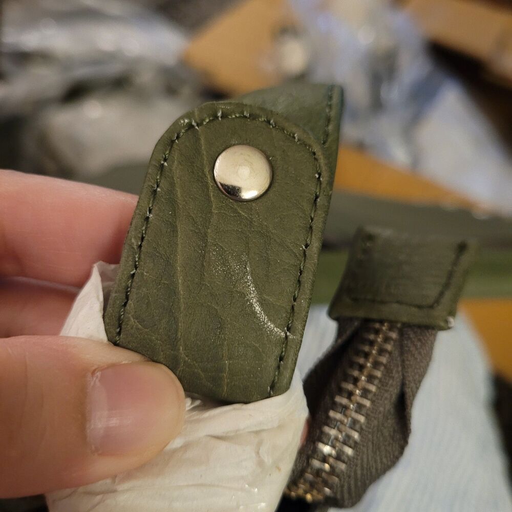 Beautiful Olive Green Boho Shoulder Bag- Slight Imperfections See Description - Picture 16 of 16